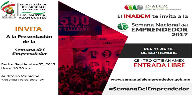 Realizarán Semana Nacional del Emprendedor en Iguala