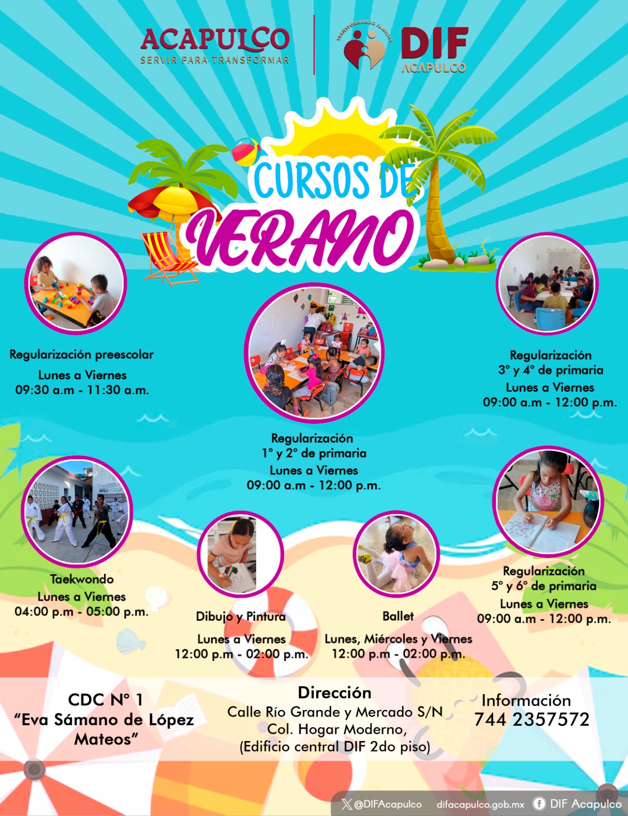 Invita DIF Acapulco a los cursos de verano 2024 - Quadratín Guerrero