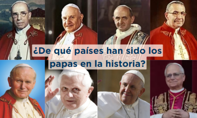 ¿De qué países han sido los papas en la historia?