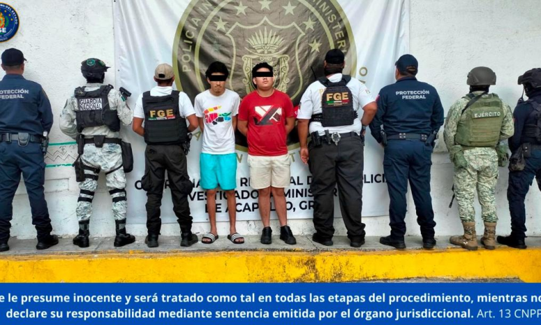 Caen 2 señalados por crimen de 4 personas en Acapulco