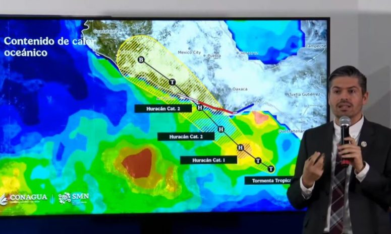 Erick evolucionaría a huracán categoría 3 o más, advierte el SMN