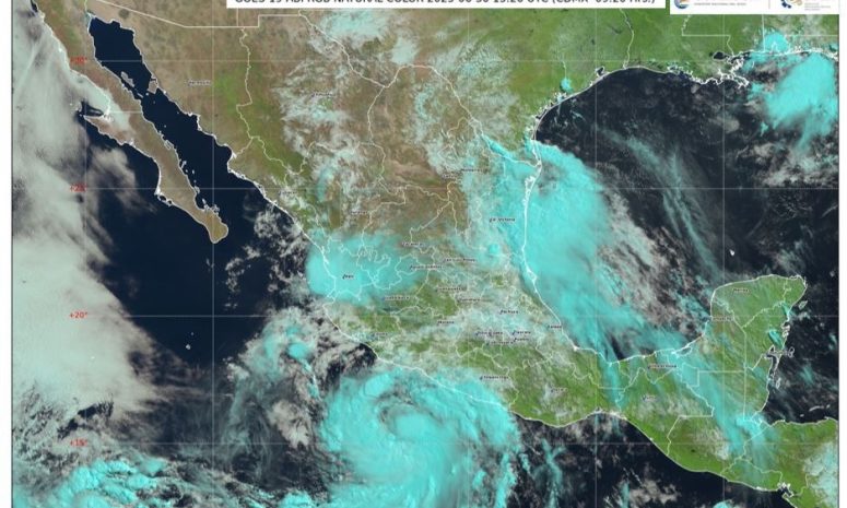 Prevén lluvias torrenciales y fuertes vientos por Flossie en Guerrero