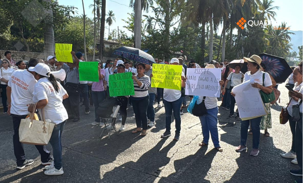 Bloquean maestros del SNTE en Acapulco para exigir mejoras en el ISSSTE ...