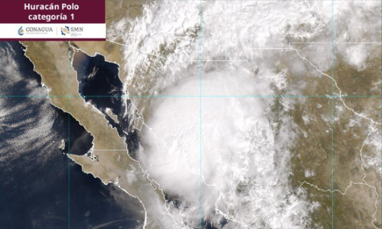 Toca tierra huracán Polo por segunda vez, ahora en Sonora