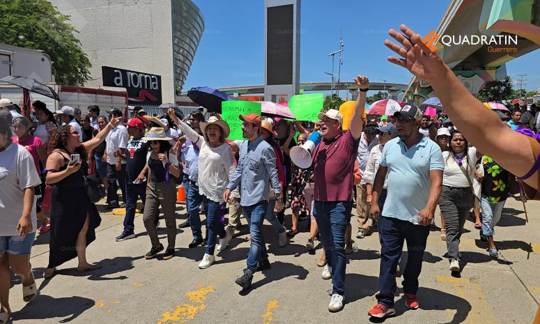 Funcionarios y exaspirantes encabezan marchas en Acapulco por Sheinbuam
