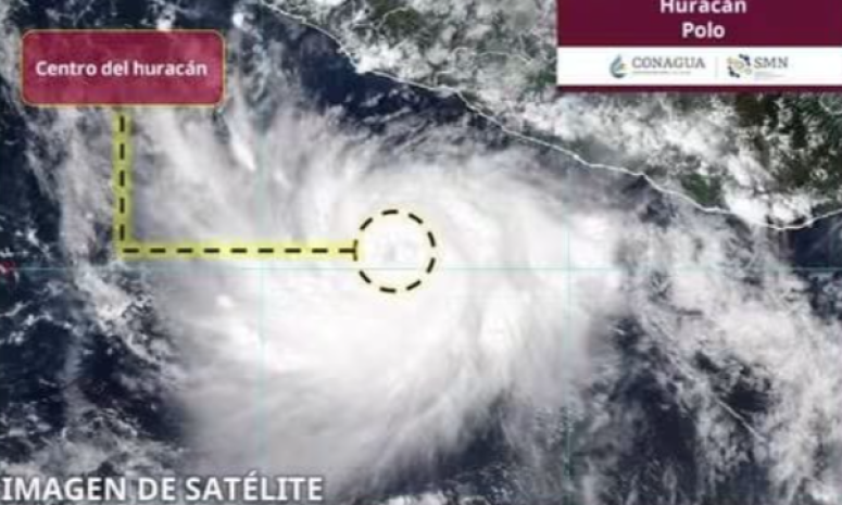 Prevén lluvias intensas en próximas horas en Guerrero ante huracán Polo