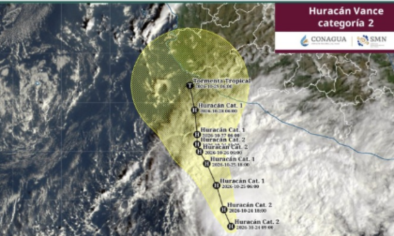 Alertan por lluvias y alto oleaje en Guerrero por el huracán Vance  
