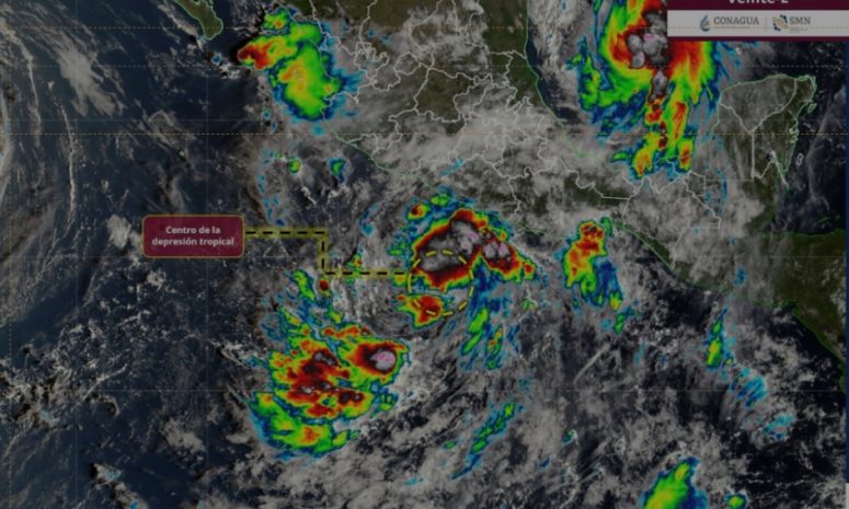 Se forma la depresión tropical 20-E frente a Guerrero y Michoacán