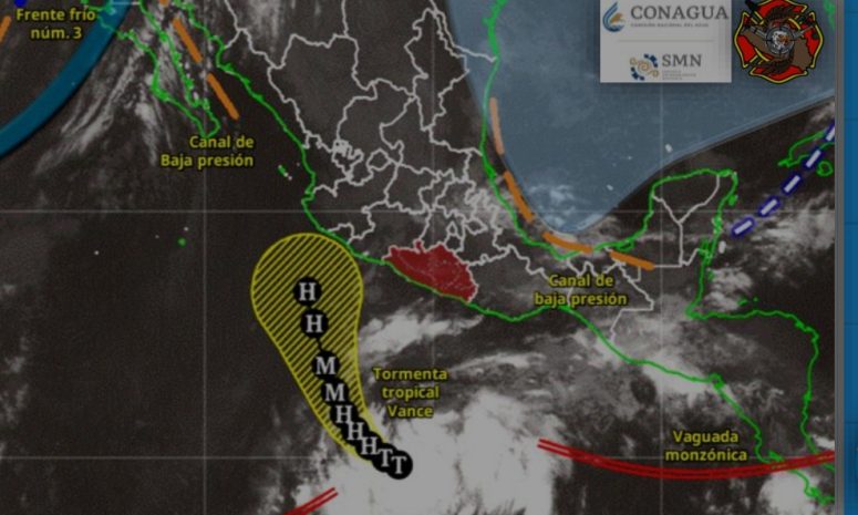 Tormenta Vance pone en alerta a Guerrero por lluvias