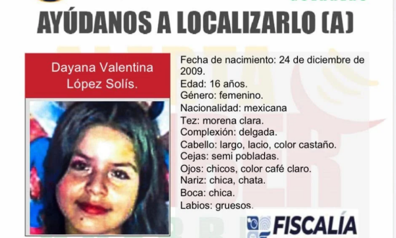 Buscan a Dayana Valentina, adolescente desaparecida en Acapulco