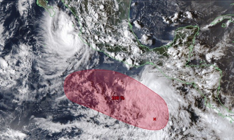 Ahora amenaza otra zona de baja presión; podría ser el huracán Trudy