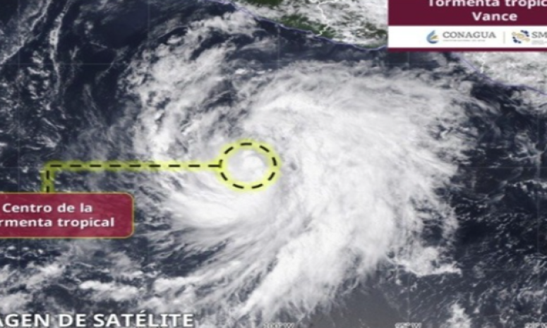 Tormenta Vance, cerca de intensificarse a huracán categoría 1