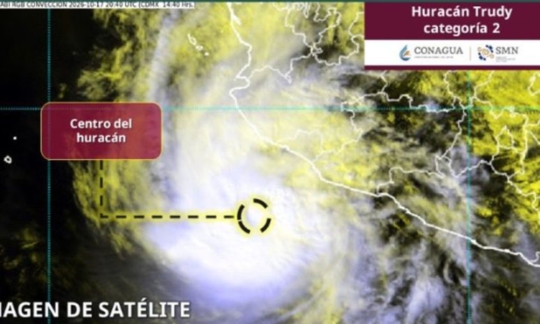 Regresa Trudy a huracán de categoría 2 cerca de Colima