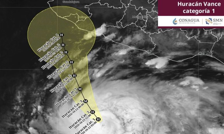 Se intensifica Vance a huracán y podría alcanzar la categoría 3